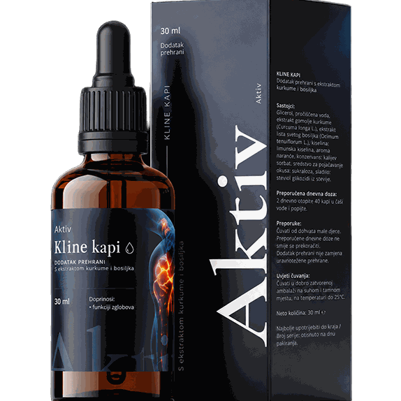 Aktiv Kline kapi — bočica od 30 ml i kutija