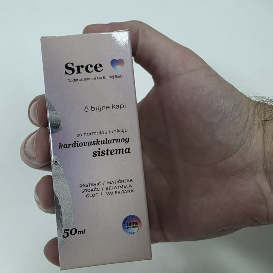 Srce — biljne kapi od 50 ml i kutija