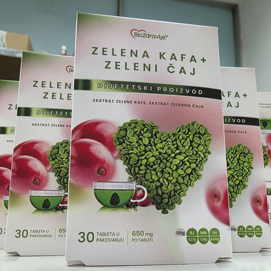 Zelena Kafa + Zeleni Čaj 1 kutija — 30 tableta