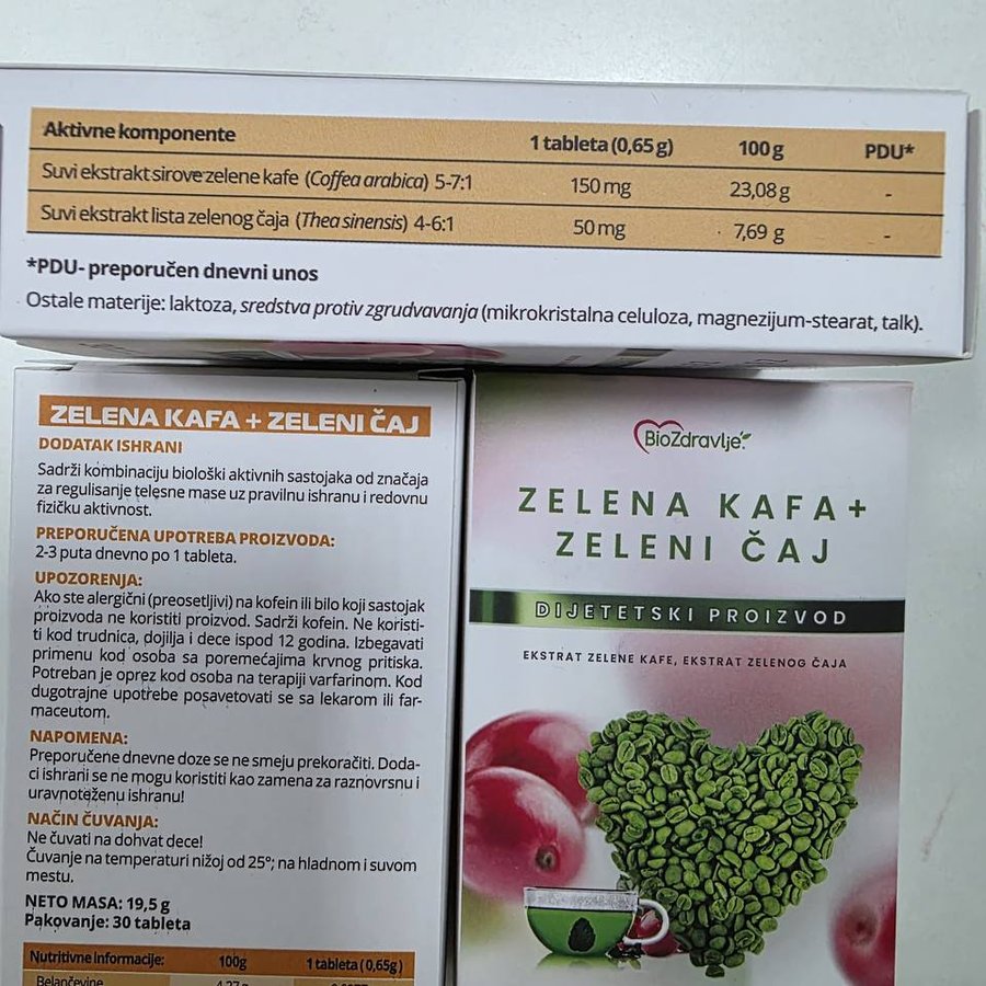 Zelena Kafa + Zeleni Čaj 2 kutije — za mesec dana